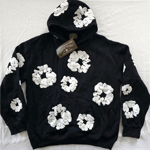 Denim Tears Wreath The Cotton Black Hoodie - Picture 1 of 7